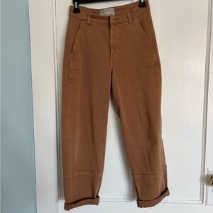 Everlane barrel pant in tan